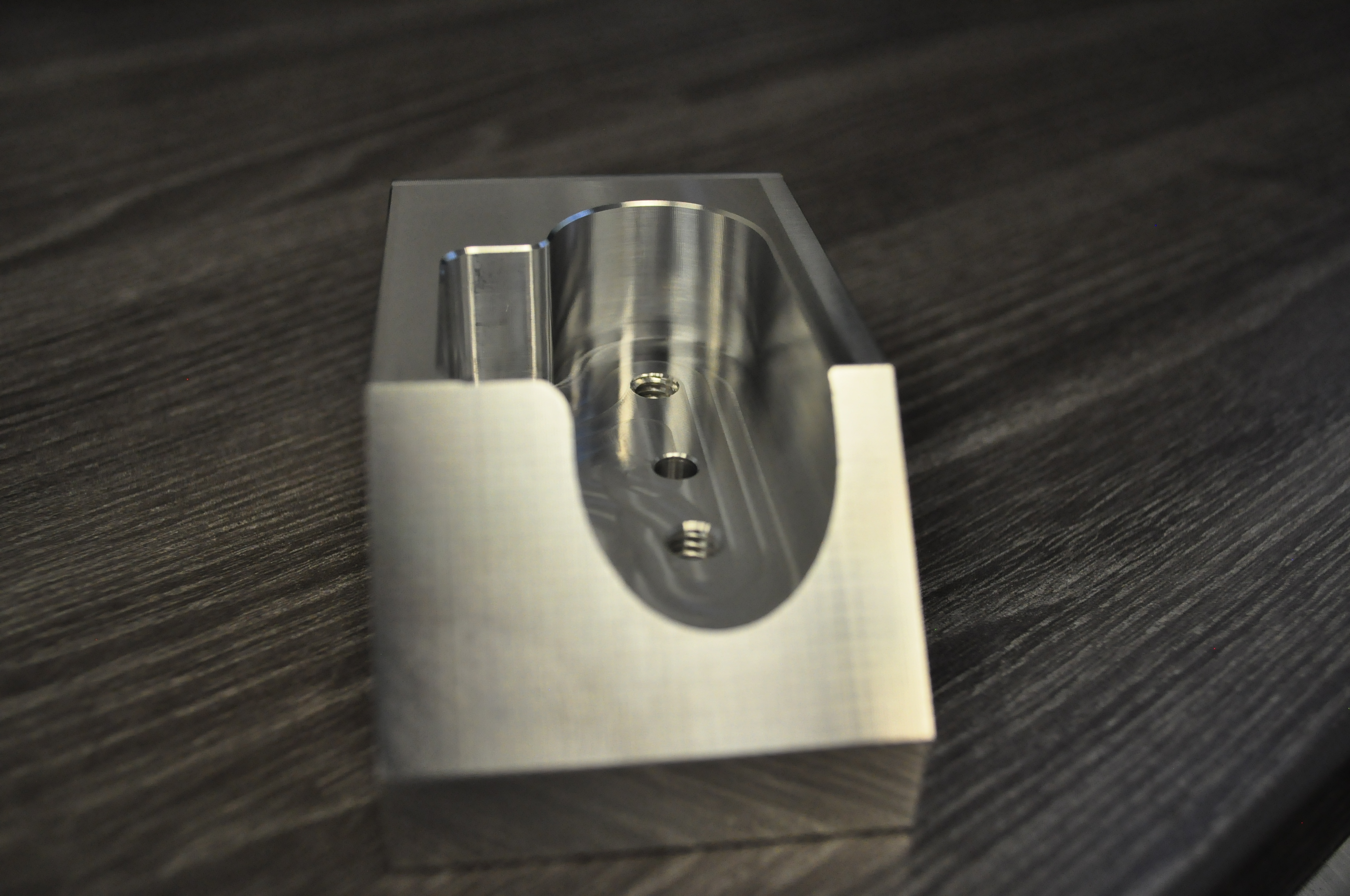 CNC machined metal part detail view BD Manufacturing